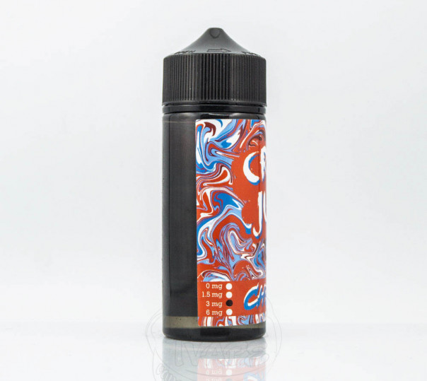 Рідина Crazy Juice Organic Cherry Ice 120ml 1.5mg на органічному нікотині зі смаком вишні з холодком Рідина Crazy Juice Organic Cherry Ice 120ml 1.5mg на органічному нікотині зі смаком вишні з холодком