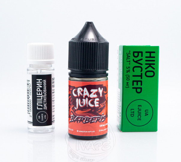 Рідина Crazy Juice Salt Barberis 30ml 50mg зі смаком барбарису (набір компонентів)