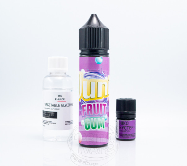 Рідина Juni Organic Fruit Gum 60ml 3mg зі смаком фруктової жуйки (набір компонентів)