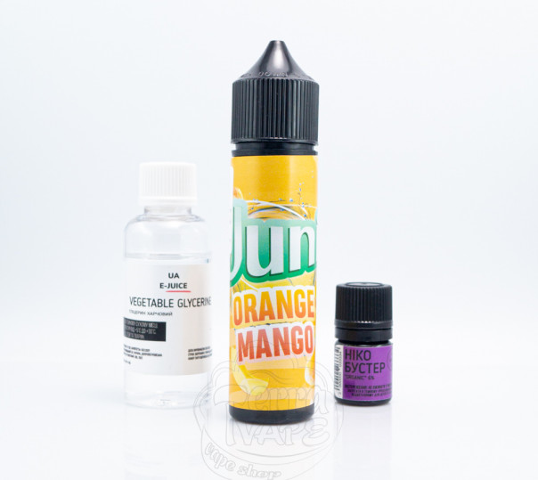 Рідина Juni Organic Orange Mango 60ml 3mg зі смаком апельсина і манго (набір компонентів)