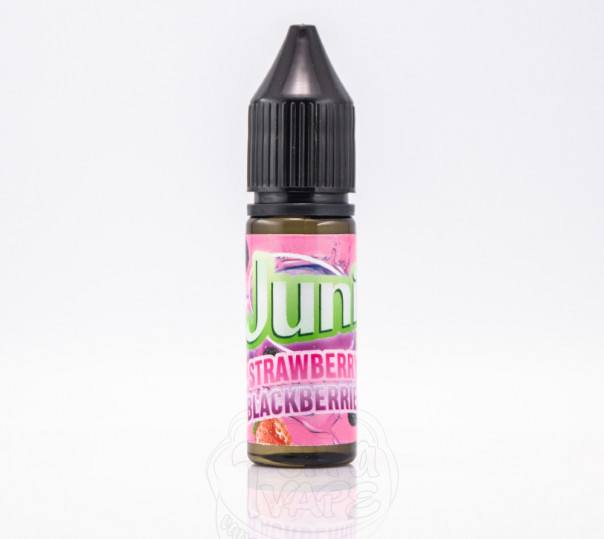 Рідина Juni Salt Strawberry Blackberries 15ml 50mg на сольовому нікотині зі смаком полуниці та ожини