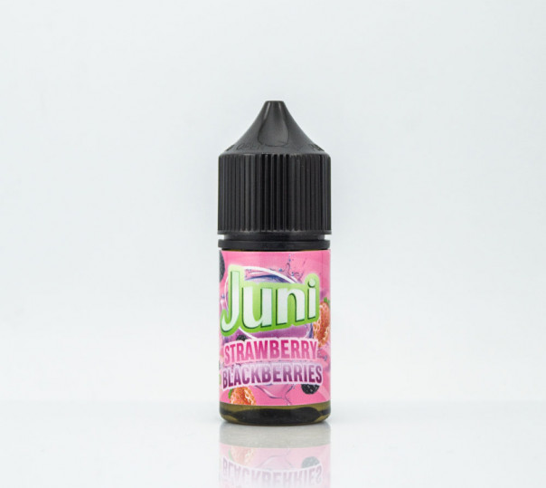 Рідина Juni Salt Strawberry Blackberries 30ml 30mg на сольовому нікотині зі смаком полуниці та ожини