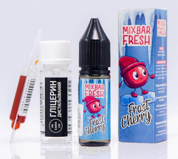 Рідина Mix Bar Fresh Salt Frost Cherry 15ml 50mg зі смаком морозної вишні (набір компонентів)