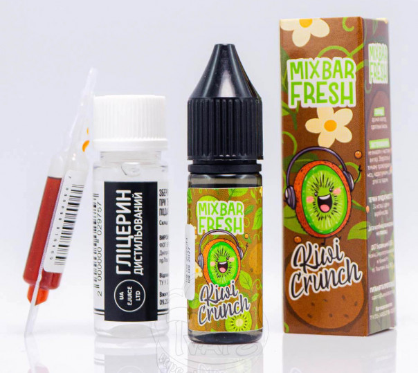 Жидкость Mix Bar Fresh Salt Kiwi Crunch 15ml 50mg со вкусом яблока и киви (набор компонентов)