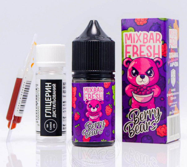 Рідина Mix Bar Fresh Salt Berry Bears 30ml 50mg зі смаком ягідних ведмедиків (набір компонентів)