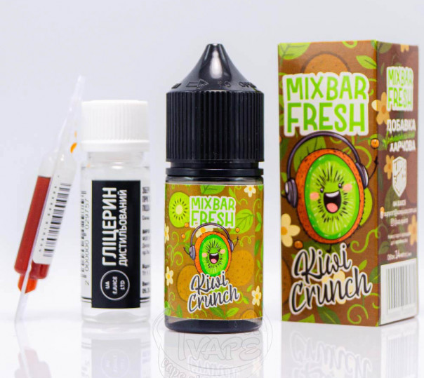 Рідина Mix Bar Fresh Salt Kiwi Crunch 30ml 50mg зі смаком яблука та ківі (набір компонентів)