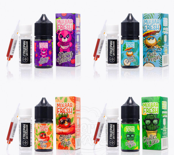 Рідина Mix Bar Fresh Salt 30ml (набір компонентів)