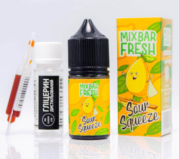 Рідина Mix Bar Fresh Salt Sour Squeeze 30ml 50mg зі смаком лимону та лайму (набір компонентів)