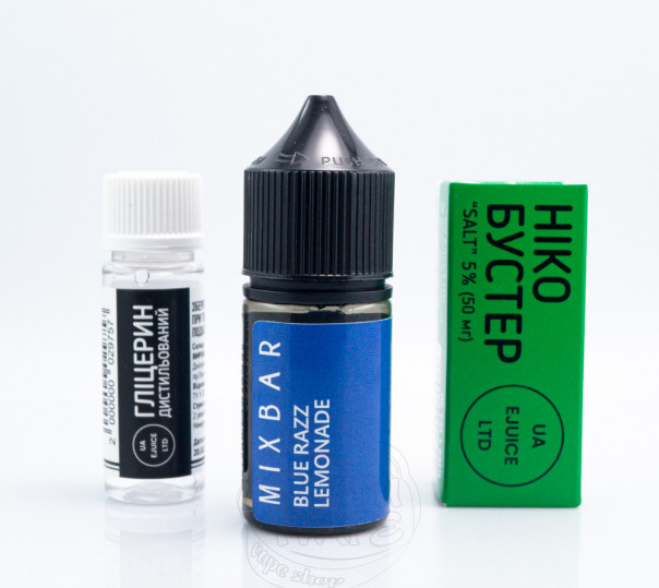 Рідина Mix Bar Salt Blue Razz Lemonade 30ml 65mg зі смаком лимонаду з синьою малиною (набір компонентів)