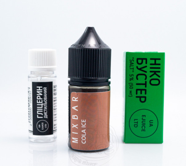 Рідина Mix Bar Salt Cola Ice 30ml 50mg зі смаком коли з льодом (набір компонентів)