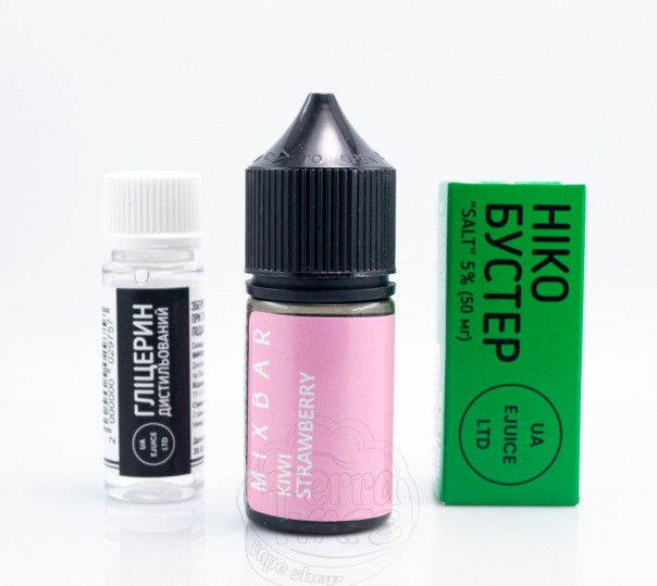 Рідина Mix Bar Salt Kiwi Strawberry 30ml 50mg зі смаком полуниці та ківі (набір компонентів)