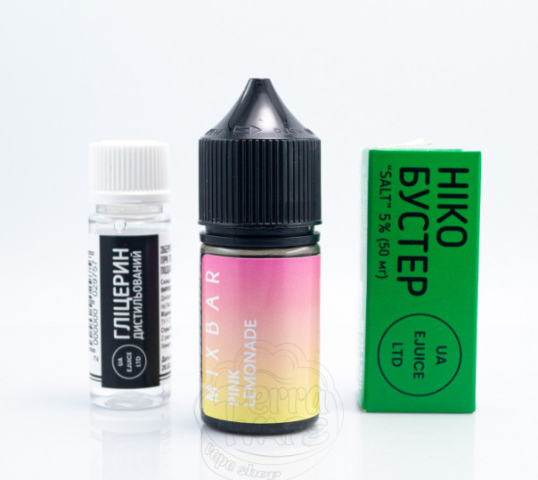Рідина Mix Bar Salt Pink Lemonade 30ml 50mg зі смаком рожевого лимонаду (набір компонентів)