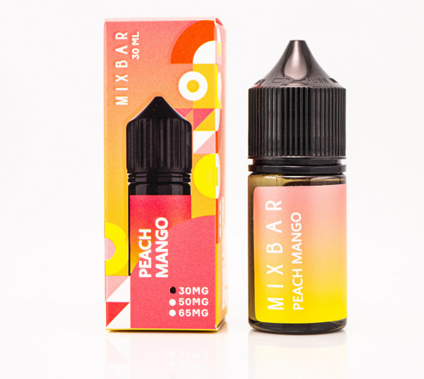 Рідина Mix Bar Salt Peach Mango 30ml 30mg зі смаком персика з манго (набір компонентів)
