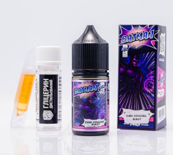 Рідина UA E-Juice Super Heroes Salt Dark Concord Burst 30ml 50mg зі смаком винограду та смородини (набір компонентів)