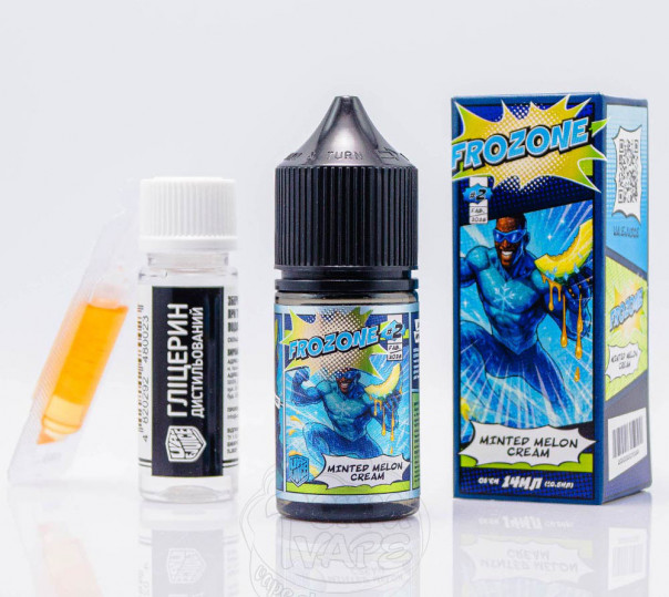 Рідина UA E-Juice Super Heroes Salt Minted Melon Cream 30ml 50mg зі смаком дині, крему та м'яти (набір компонентів)