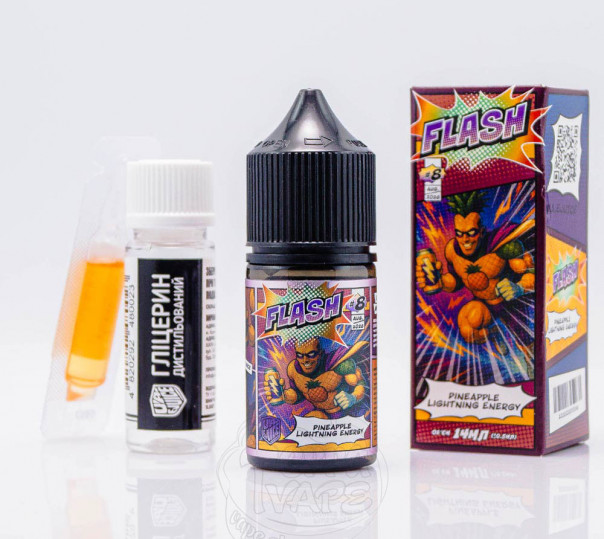 Рідина UA E-Juice Super Heroes Salt Pineapple Lightning Energy 30ml 50mg зі смаком ананасу та енергетика (набір компонентів)