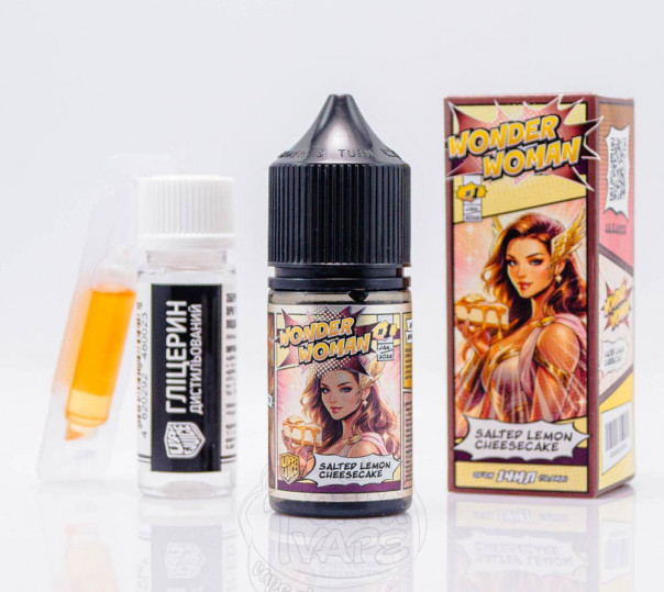 Рідина UA E-Juice Super Heroes Salt Salted Lemon Cheesecake 30ml 50mg зі смаком лимонного чізкейку з солоною карамеллю (набір компонентів)