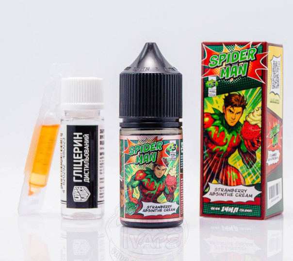 Рідина UA E-Juice Super Heroes Salt Strawberry Absinthe Cream 30ml 50mg зі смаком полуниці, драгонфруту і абсенту (набір компонентів)