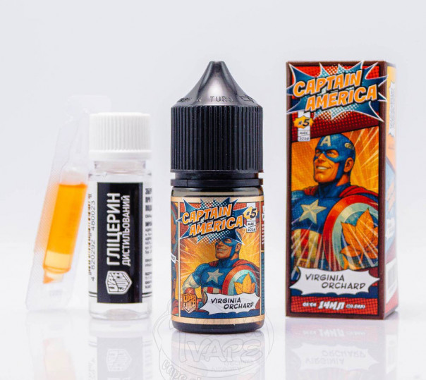 Рідина UA E-Juice Super Heroes Salt Virginia Orchard 30ml 50mg зі смаком тютюну, яблука та винограду (набір компонентів)