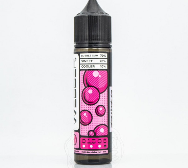 Рідина Webber Organic Bubble Gum 60ml 0mg без нікотину зі смаком жуйки Рідина Webber Organic Bubble Gum 60ml 0mg без нікотину зі смаком жуйки