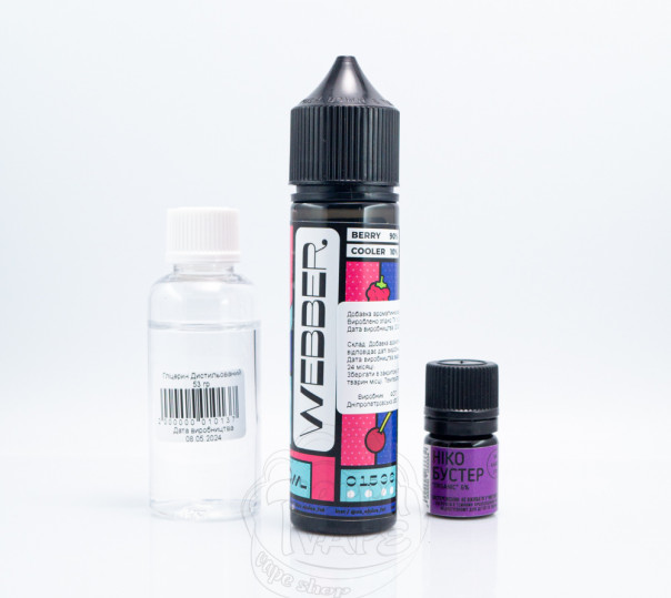 Рідина Webber Organic Berry Mix Cooler 60ml 3mg зі смаком ягід з холодком (набір компонентів)