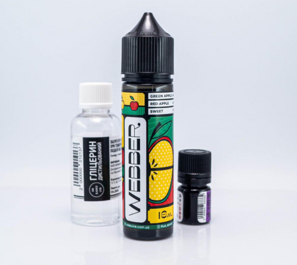 Жидкость Webber Organic Double Apple 60ml 3mg со вкусом яблок (набор компонентов)