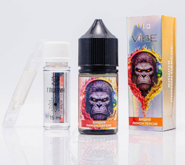 Рідина ULIQ Vibe Salt Вишня Лимон Персик 30ml 50mg (набір компонентів)