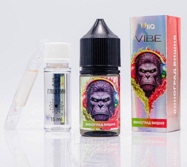 Рідина ULIQ Vibe Salt Виноград Вишня 30ml 50mg (набір компонентів)