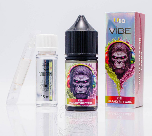 Рідина ULIQ Vibe Salt Ківі Маракуйя Гуава 30ml 50mg (набір компонентів)