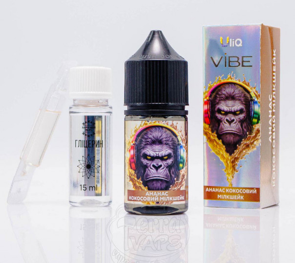 Рідина ULIQ Vibe Salt Ананас Кокосовий Мілкшейк 30ml 50mg (набір компонентів)