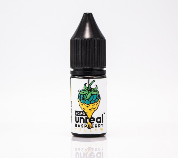 Рідина Unreal Salt Raspberry Yellow 10ml 20mg на сольовому нікотині зі смаком малини та ананасу