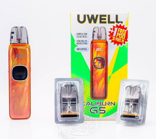Uwell Caliburn G5 Pod System Kit 1600mAh Багаторазова POD система Uwell Caliburn G5 Pod System Kit 1600mAh Багаторазова POD система