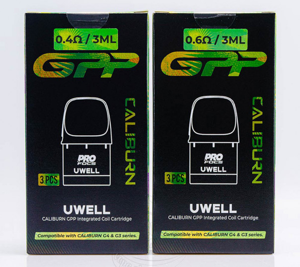 Картридж Uwell GPP Pod Cartridge 3ml для багаторазової POD системи Caliburn G4, G4 Mini, G4 Pro, G3, GK3, G3 ECO, G3 Lite, G3 Pro, GK3 Pro, G4, G4 Pro, G4 Mini