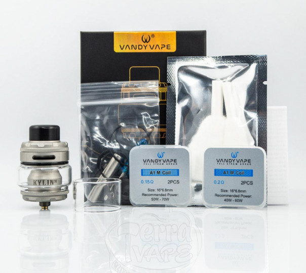 Vandy Vape Kylin M Pro RTA Обслуговуваний бак на сітці Vandy Vape Kylin M Pro RTA Обслуговуваний бак на сітці