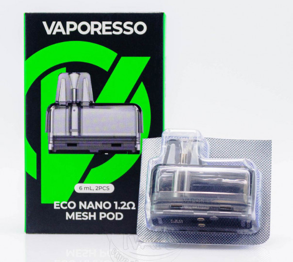 Картридж Vaporesso Eco Nano Pod Cartridge 1.2 Ом 6ml для багаторазової POD системи Eco Nano / 2 / Pro / Plus Kit