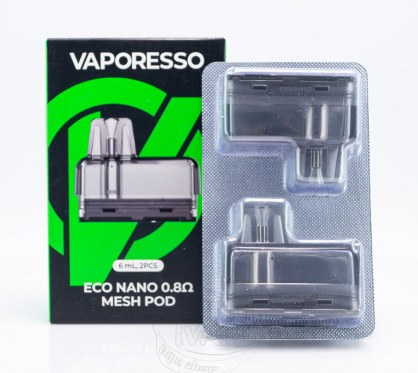 Картридж Vaporesso Eco Nano Pod Cartridge 0.8 Ом 6ml для багаторазової POD системи Eco Nano / 2 / Pro / Plus Kit