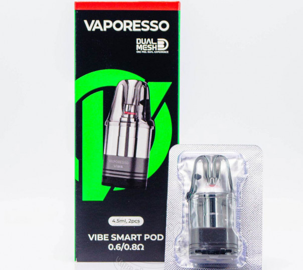 Картридж Vaporesso Vibe Cartridge 4.5ml 0.6/0.8Ом (Top Fill) для многоразовой POD системы Vibe / SE / SE 2 / Nano / Nano Pro