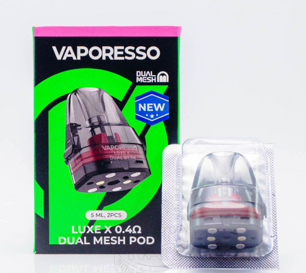 Картридж Vaporesso Luxe X Series (Corex 2.0) 5ml 0.4 Ом DUAL MESH для багаторазової POD системи Luxe X, X Pro, XR, XR Max / 2, X2 Pod Kit