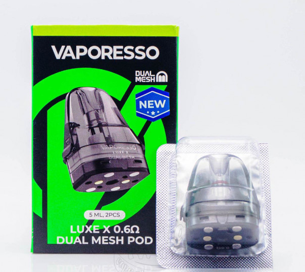 Картридж Vaporesso Luxe X Series (Corex 2.0) 5ml 0.6 Ом DUAL MESH для багаторазової POD системи Luxe X, X Pro, XR, XR Max / 2, X2 Pod Kit