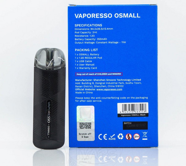 Vaporesso Osmall Pod Kit 350mAh Багаторазова POD система