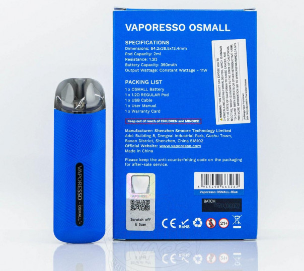 Vaporesso Osmall Pod Kit 350mAh Багаторазова POD система