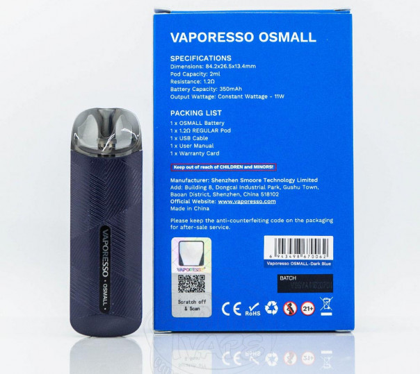 Vaporesso Osmall Pod Kit 350mAh Багаторазова POD система