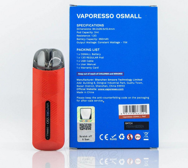 Vaporesso Osmall Pod Kit 350mAh Багаторазова POD система