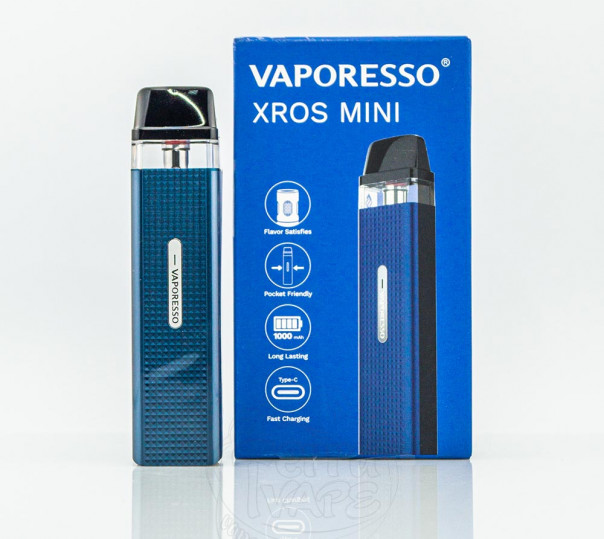Vaporesso XROS Mini Pod Kit 1000mAh Багаторазова POD система Vaporesso XROS Mini Pod Kit 1000mAh Багаторазова POD система