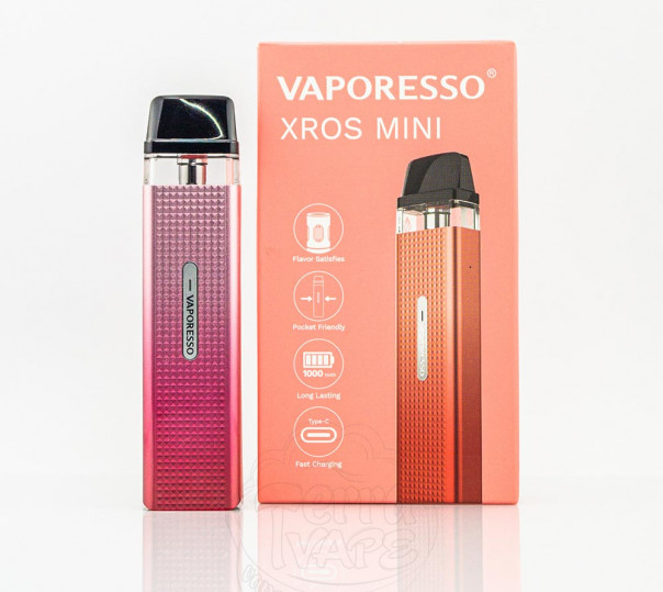 Vaporesso XROS Mini Pod Kit 1000mAh Багаторазова POD система Vaporesso XROS Mini Pod Kit 1000mAh Багаторазова POD система
