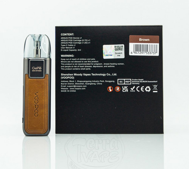 VooPoo Argus Pod Kit 20W 800mAh Багаторазова POD система VooPoo Argus Pod Kit 20W 800mAh Багаторазова POD система