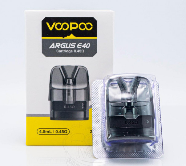 Картридж Voopoo Argus E40 Cartridge 4.5ml для многоразовых pod-систем Argus E40, Vinci E80, Vinci E120