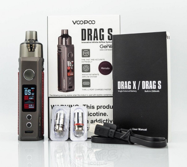 VooPoo Drag S Pod Mod Kit 2500mAh Электронная сигарета POD MOD VooPoo Drag S Pod Mod Kit 2500mAh Электронная сигарета POD MOD