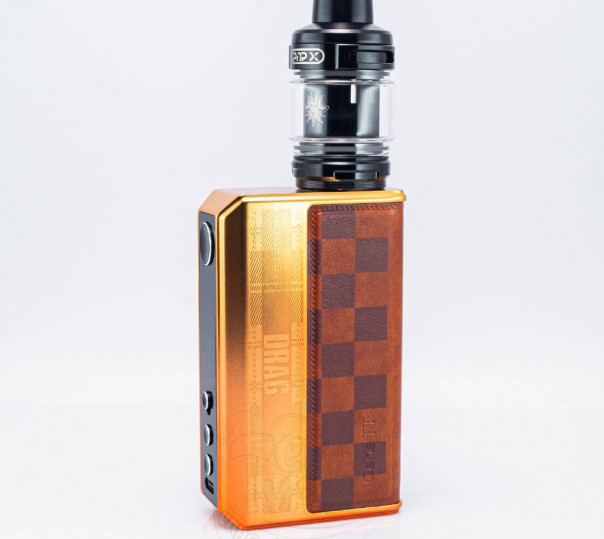 Voopoo Drag 5 177W Box Mod Kit Orange з баком Uforce-X Tank Atomizer 5.5ml Стартовий набір