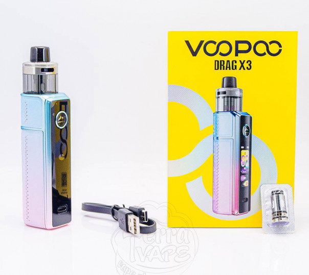 Voopoo Drag X3 80W Pod Mod Kit Carbon Fiber Black з картриджем PnP X DTL Pod 5ml Електронна сигарета POD MOD Voopoo Drag X3 80W Pod Mod Kit Carbon Fiber Black з картриджем PnP X DTL Pod 5ml Електронна сигарета POD MOD